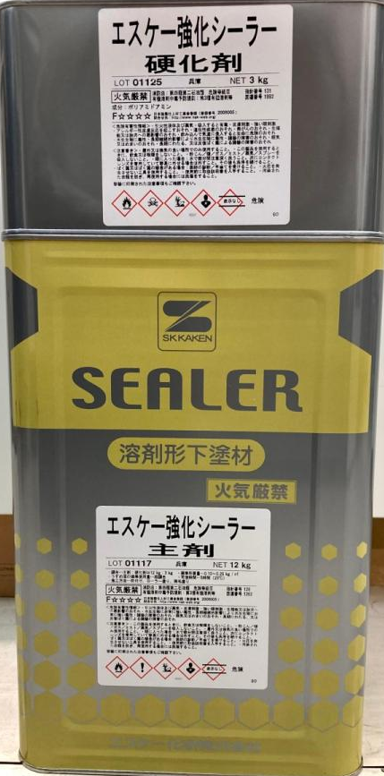 エスケー強化シーラー15kgセット　透明